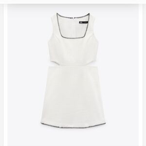 Zara Textured Cut Out Mini Dress Small